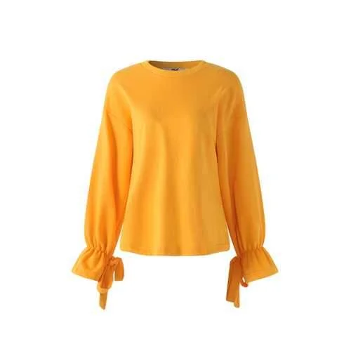 Plus Size Casual Women Batwing Sleeve Bell Sleeve Sweatshirt