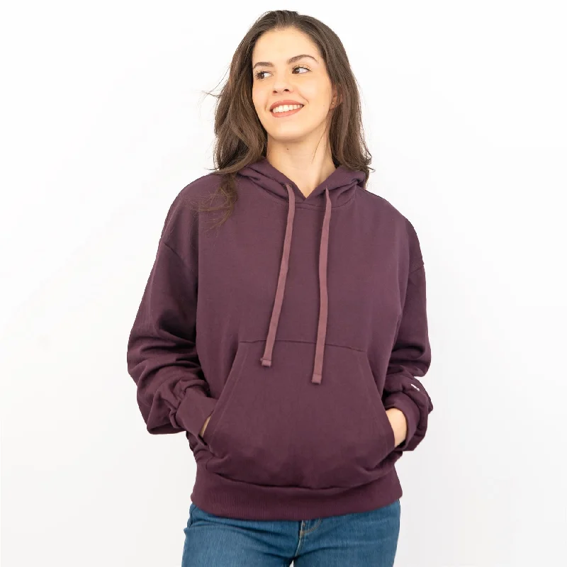 Carhartt Women's Hoodie Purple Casual Comfort Relaxed Fit Cotton Hooded Sweat Tops